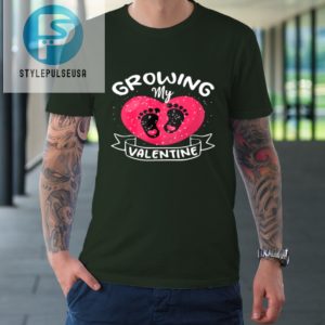 Womens Growing My Valentine Literally Pregnant Shirt Pregnancy Wife Tshirt stylepulseusa 1 2