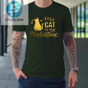 My Cat Is My Valentine Kitten Lover Heart Valentines Day Tshirt stylepulseusa 1 2