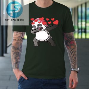 Valentine Heart Bear Dabbing Panda Tshirt stylepulseusa 1 2