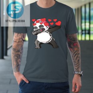 Valentine Heart Bear Dabbing Panda Tshirt stylepulseusa 1 3