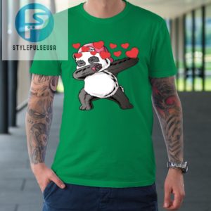 Valentine Heart Bear Dabbing Panda Tshirt stylepulseusa 1 4