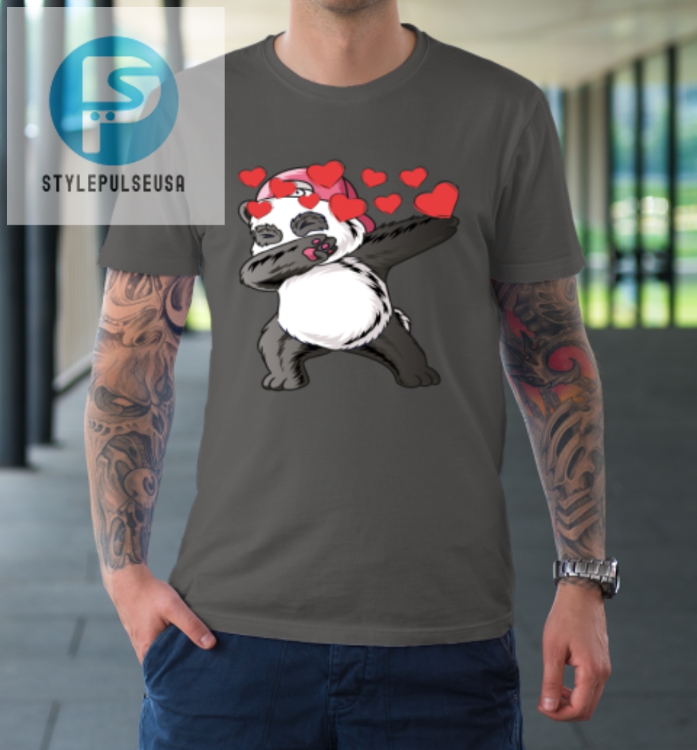 Valentine Heart Bear Dabbing Panda Tshirt - Stylepulseusa