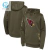 Arizona Cardinals Youth 2022 Salute To Service Performance Pullover Hoodie Olive stylepulseusa 1