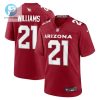 Garrett Williams 21 Arizona Cardinals Men Game Jersey Cardinal stylepulseusa 1