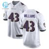 Baltimore Ravens Marcus Williams 43 Game Jersey White Jersey Tgv stylepulseusa 1