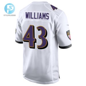 Baltimore Ravens Marcus Williams 43 Game Jersey White Jersey Tgv stylepulseusa 1 3