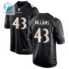 Baltimore Ravens Marcus Williams 43 Alternate Game Jersey Black Jersey Tgv stylepulseusa 1