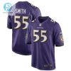 Baltimore Ravens Zadarius Smith 55 Game Jersey Purple Jersey Tgv stylepulseusa 1