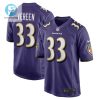 David Vereen Baltimore Ravens Player Game Jersey Purple Tgv stylepulseusa 1
