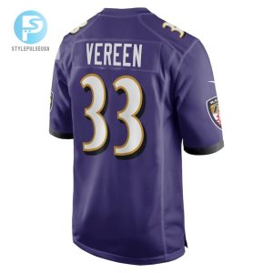 David Vereen Baltimore Ravens Player Game Jersey Purple Tgv stylepulseusa 1 3