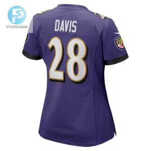 Mike Davis Baltimore Ravens Womens Player Game Jersey Purple Tgv stylepulseusa 1 3