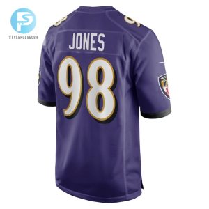 Travis Jones Baltimore Ravens Player Game Jersey Purple Tgv stylepulseusa 1 3