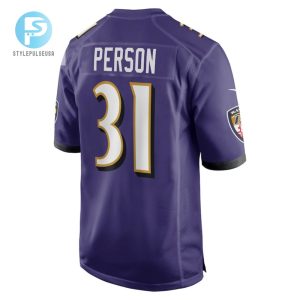 Ricky Person Baltimore Ravens Player Game Jersey Purple Tgv stylepulseusa 1 3
