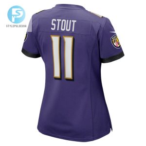 Jordan Stout Baltimore Ravens Womens Player Game Jersey Purple Tgv stylepulseusa 1 3