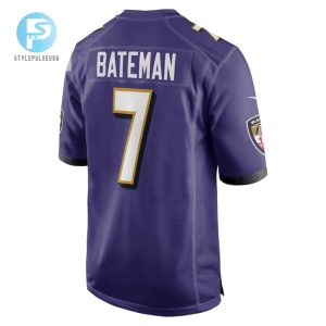 Rashod Bateman Baltimore Ravens Game Player Jersey Purple Tgv stylepulseusa 1 3