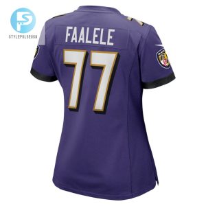 Daniel Faalele Baltimore Ravens Womens Player Game Jersey Purple Tgv stylepulseusa 1 3