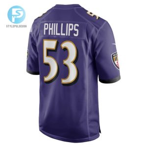 Delshawn Phillips Baltimore Ravens Game Player Jersey Purple Tgv stylepulseusa 1 3