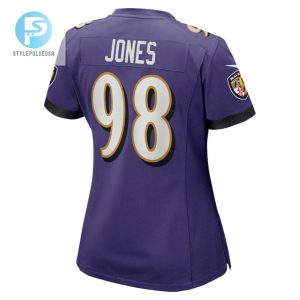 Travis Jones Baltimore Ravens Womens Player Game Jersey Purple Tgv stylepulseusa 1 3