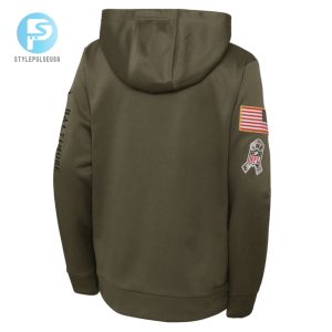 Baltimore Ravens Youth 2022 Salute To Service Performance Pullover Hoodie Olive Tgv stylepulseusa 1 2