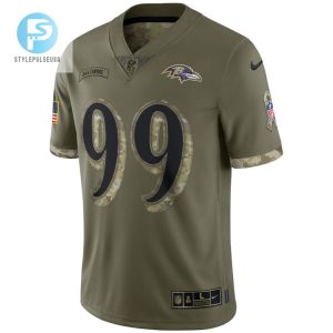 Odafe Oweh 99 Baltimore Ravens 2022 Salute To Service Limited Jersey Olive Tgv stylepulseusa 1 2