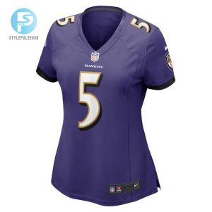 Brett Hundley 5 Baltimore Ravens Womens Home Game Player Jersey Purple Tgv stylepulseusa 1 2