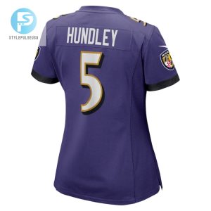 Brett Hundley 5 Baltimore Ravens Womens Home Game Player Jersey Purple Tgv stylepulseusa 1 3