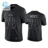 Morgan Moses 78 Baltimore Ravens Black Reflective Limited Jersey Men Tgv stylepulseusa 1