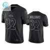 Marcus Williams 32 Baltimore Ravens Black Reflective Limited Jersey Men Tgv stylepulseusa 1