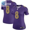 Lamar Jackson 88 Baltimore Ravens Womens Color Rush Legend Player Jersey Purple Tgv stylepulseusa 1