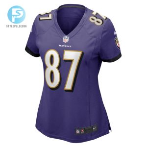 Raleigh Webb 87 Baltimore Ravens Womens Game Player Jersey Purple Tgv stylepulseusa 1 2