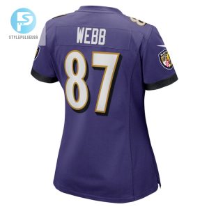 Raleigh Webb 87 Baltimore Ravens Womens Game Player Jersey Purple Tgv stylepulseusa 1 3