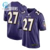 J.K. Dobbins 27 Baltimore Ravens Game Team Jersey Purple Tgv stylepulseusa 1