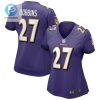 J.K. Dobbins 27 Baltimore Ravens Womens Game Jersey Purple Tgv stylepulseusa 1