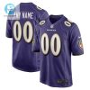 Baltimore Ravens Custom 00 Game Jersey Purple Tgv stylepulseusa 1