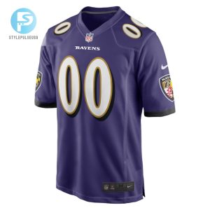 Baltimore Ravens Custom 00 Game Jersey Purple Tgv stylepulseusa 1 2