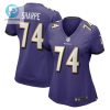 David Sharpe 74 Baltimore Ravens Womens Game Player Jersey Purple Tgv stylepulseusa 1
