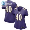 Malik Harrison 40 Baltimore Ravens Womens Game Jersey Purple Tgv stylepulseusa 1