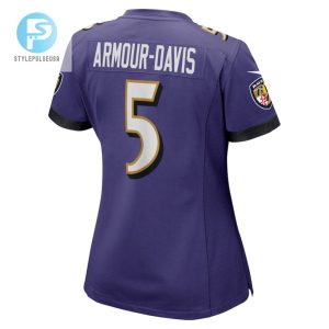 Jalyn Armourdavis 5 Baltimore Ravens Womens Game Player Jersey Purple Tgv stylepulseusa 1 3