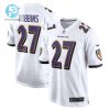 J.K. Dobbins 27 Baltimore Ravens Game Jersey White Tgv stylepulseusa 1