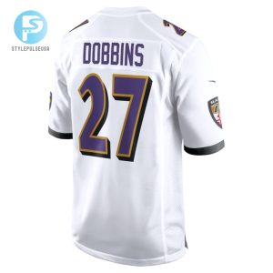 J.K. Dobbins 27 Baltimore Ravens Game Jersey White Tgv stylepulseusa 1 3