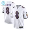 Lamar Jackson 8 Baltimore Ravens Game Jersey White Tgv stylepulseusa 1