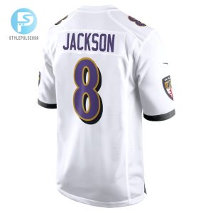 Lamar Jackson 8 Baltimore Ravens Game Jersey White Tgv stylepulseusa 1 3