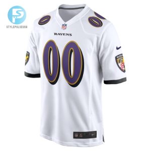 Baltimore Ravens Custom 00 Game Jersey White Tgv stylepulseusa 1 2