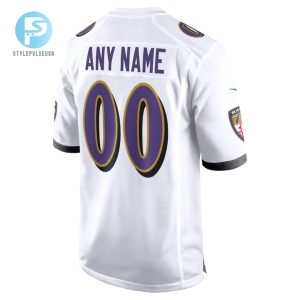 Baltimore Ravens Custom 00 Game Jersey White Tgv stylepulseusa 1 3