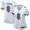 Lamar Jackson 8 Baltimore Ravens Womens Game Jersey White Tgv stylepulseusa 1