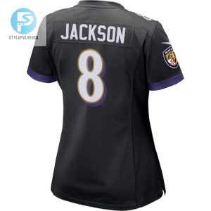 Lamar Jackson 8 Baltimore Ravens Womens Game Jersey Black Tgv stylepulseusa 1 2