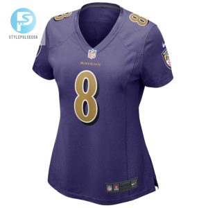 Lamar Jackson 8 Baltimore Ravens Womens Alternate Game Player Jersey Purple Tgv stylepulseusa 1 2