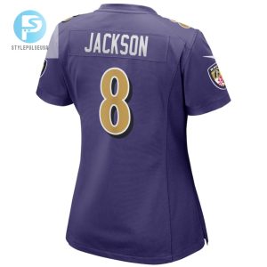 Lamar Jackson 8 Baltimore Ravens Womens Alternate Game Player Jersey Purple Tgv stylepulseusa 1 3