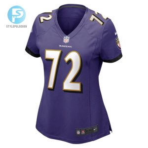 Ben Powers 72 Baltimore Ravens Womens Game Jersey Purple Tgv stylepulseusa 1 2