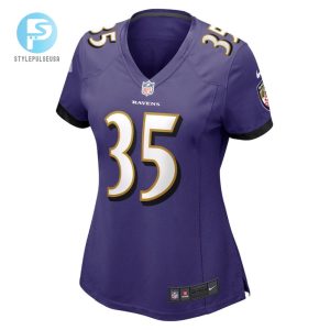 Gus Edwards 35 Baltimore Ravens Womens Game Jersey Purple Tgv stylepulseusa 1 2